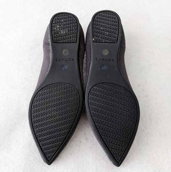 Rothys The Point Darl Gray Blue Halo Slip On Pointed Ballet Flats Shoes Womens 7 - Picture 12 of 12